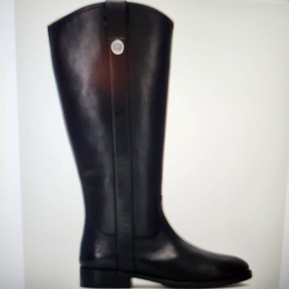 FRYE Melissa Inside Zip Tall Black Leather Riding Boots. NIB. Size 6.5 - Picture 2 of 11